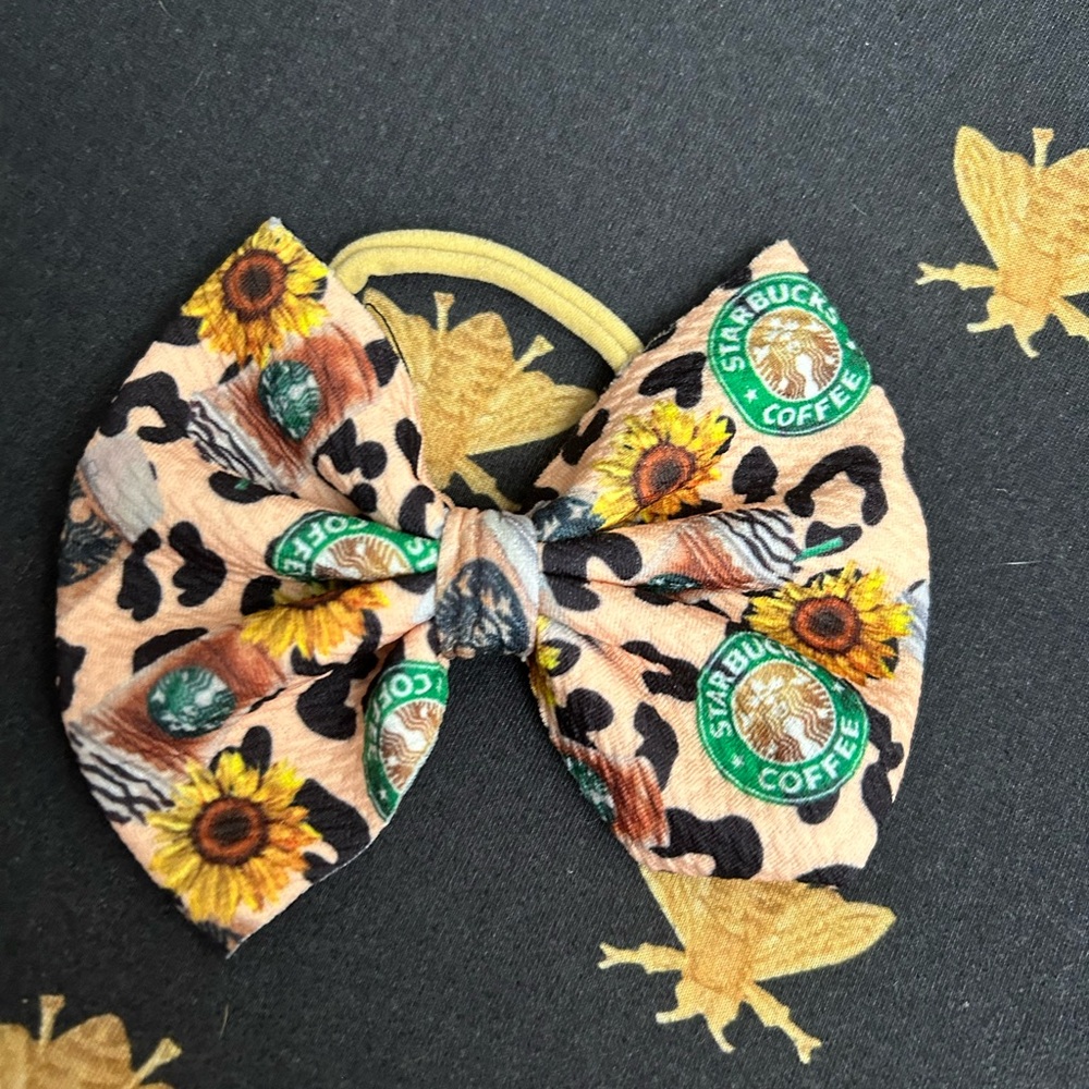 Starbucks Sunflower Baby Bow on Nylon